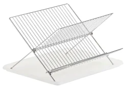 Zeller Geschirrabtropfständer weiß Metall B/H/L: ca. 32x23x43 cm