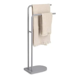 Zeller Handtuchhalter grau Metall B/H/L: ca. 20,5x86x41 cm
