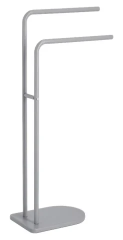 Zeller Handtuchhalter grau Metall B/H/L: ca. 20,5x86x41 cm