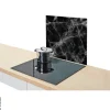 Zeller Herdblende-/Abdeckplatte Marmor schwarz Glas B/L: ca. 50x56 cm