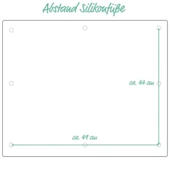 Zeller Herdblende-/Abdeckplatte schwarz Glas B/H/L: ca. 50x0,8x56 cm