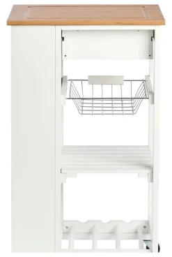 Zeller Küchenrollwagen weiß MDF B/H/L: ca. 50x86,5x37 cm