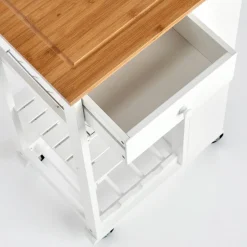 Zeller Küchenrollwagen weiß MDF B/H/L: ca. 50x86,5x37 cm