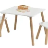 Zeller Kindertisch mit 2 Stühlen Scandi weiß Kiefer