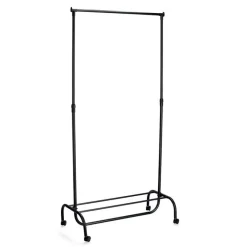 Zeller Kleiderständer schwarz Kunststoff B/H/L: ca. 43x175x86 cm