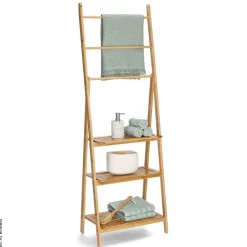 Zeller Leiter-Regal natur Bambus B/H/L: ca. 305x1535x53 cm