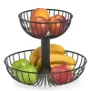 Zeller Obst-Etagere 2-lagig schwarz Metall B/H/L: ca. 32x25,8x32 cm