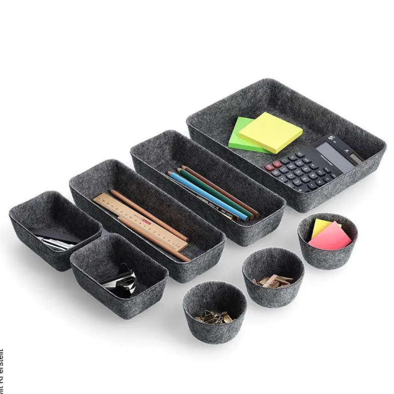 Zeller Organizer grau Filz