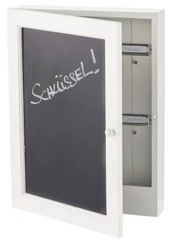 Zeller Schlüsselkasten Tafel weiß MDF B/H/L: ca. 5x30x22 cm