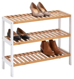 Zeller Schuhregal weiß Bambus B/H/T: ca. 70x54x26 cm
