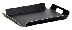 Zeller Serviertablett schwarz Holz B/H/L: ca. 335x45x445 cm