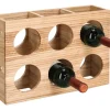 Zeller Weinregal Stripes natur Hartholz B/H/L: ca. 10,5x27x38 cm