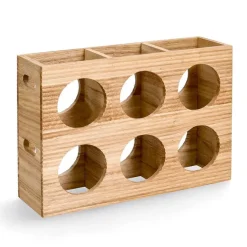 Zeller Weinregal Stripes natur Hartholz B/H/L: ca. 10,5x27x38 cm