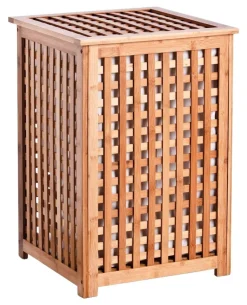 Zeller Wäschesammler natur Bambus B/H/L: ca. 40x58x40 cm