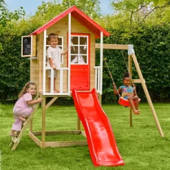 Zwerkules Spielhaus Lolla grau B/H/L: ca. 280x224x352 cm