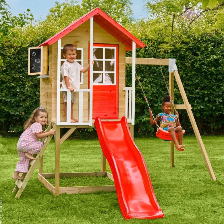 Zwerkules Spielhaus Lolla grau B/H/L: ca. 280x224x352 cm