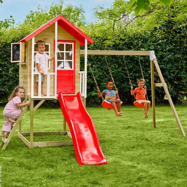 Zwerkules Spielhaus Lolla grau B/H/L: ca. 370x224x352 cm