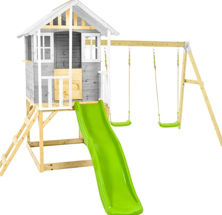 Zwerkules Spielhaus Valli grau B/H/L: ca. 370x224x352 cm